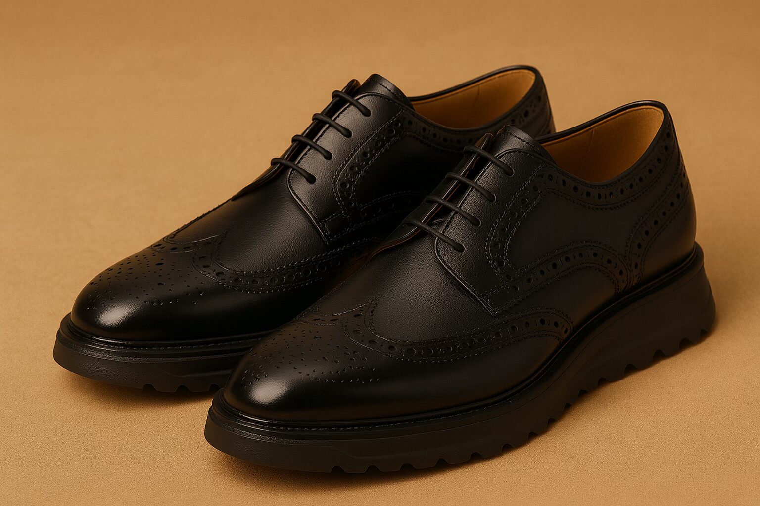 Wingtip sneaker hybrid blending brogue design and sneaker comfort
