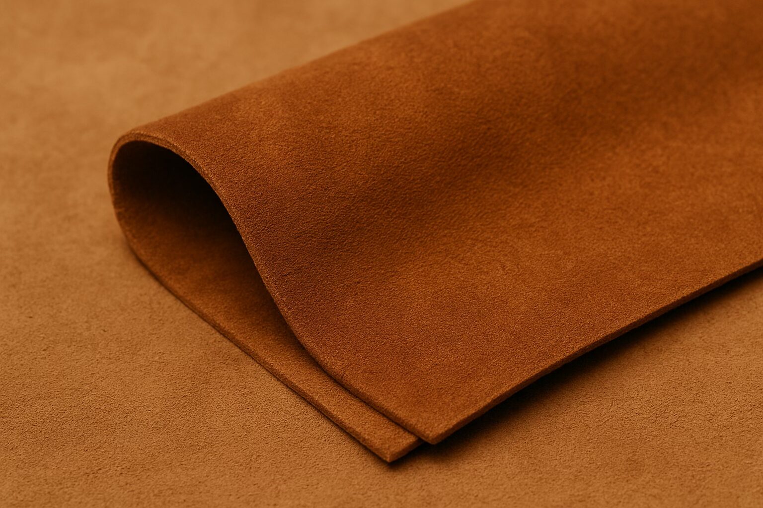 Brown suede leather used for loafers and chukka boots