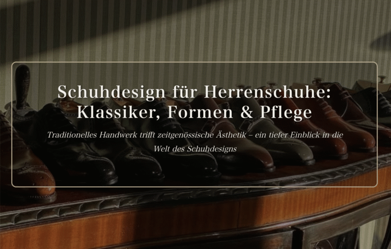 Schuhdesign für Herrenschuhe: Klassiker, Formen & Pflege