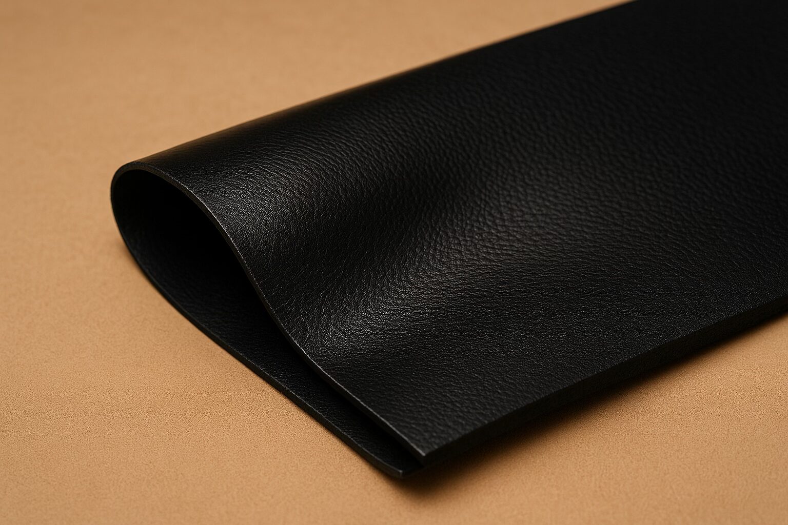 Black smooth calf leather for classic dress shoes