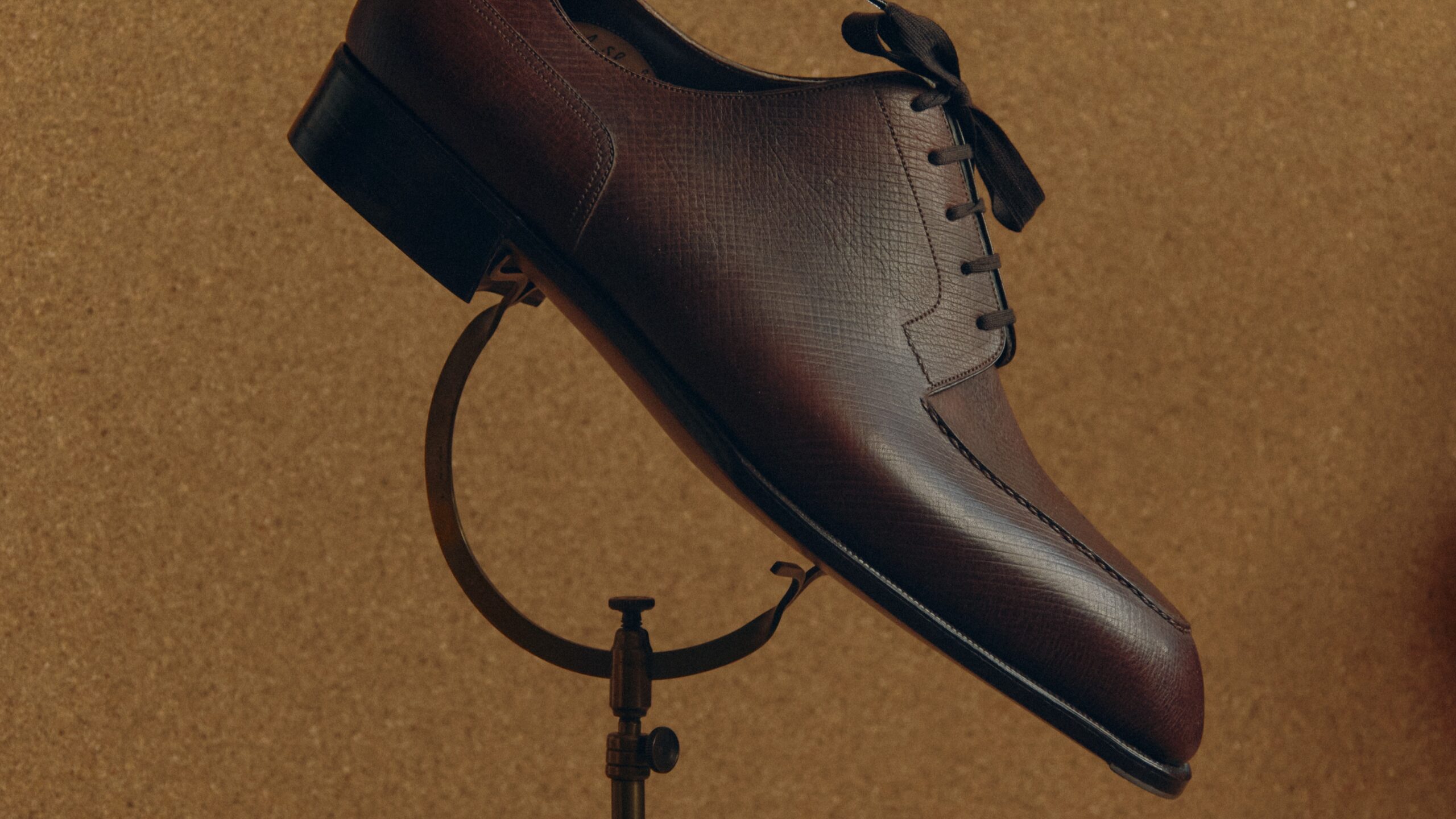 Ankle boots made from 1960s vintage leather—unique hand and depth impossible to reproduce today.