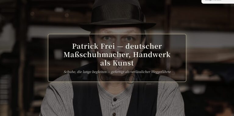 Patrick Frei Maßschuhmacher in Freiburg | The Makers Guild