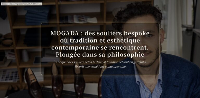 Chaussures bespoke MOGADA | The Makers Guild